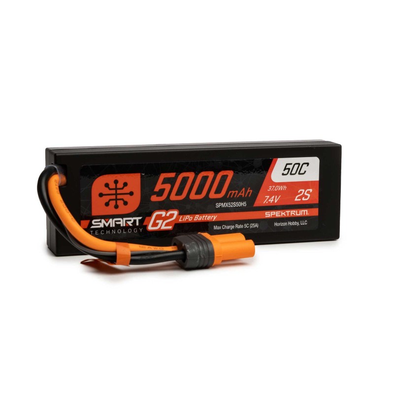 7.4V 5000mAh 2S 50C Smart G2 Hardcase LiPo Battery: IC5 (Promoto)