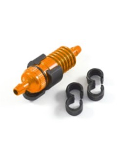 FASTRAX - FILTRE A CARBURANT ORANGE 1/8 AVEC SUPPORT & CLIP DURITE FAST932O