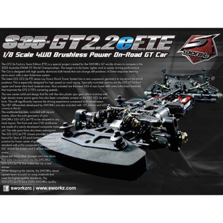 SWORKZ S35-GT2.2e FTE Factory Team Edition 1/8 Brushless GT Pro Kit SW910038F