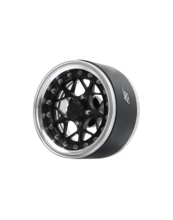 ProBuild™ 1.9" LGB Adjustable Offset Aluminum Beadlock Wheels (2) Platinum//Matte Black