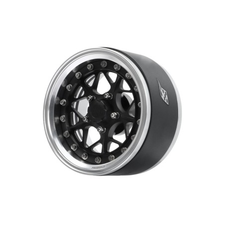 ProBuild™ 1.9" LGB Adjustable Offset Aluminum Beadlock Wheels (2) Platinum//Matte Black