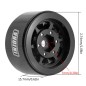 INJORA 1.0" Negative Offset 2.85mm Beadlock Aluminum Wheel Rims for 1/24 RC Crawlers (4) (W1009)