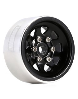 INJORA 1.0'' 9-Spokes Stamped Steel Beadlock Wheel Rims for 1/24 RC Crawlers (4) (W1003BK)