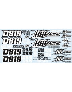 HB Racing Planche de Stickers D819 204451