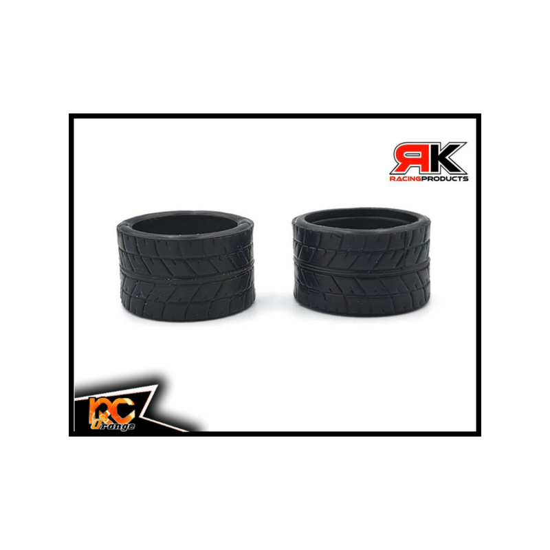 MARKA – V1RR05-14 – Pneu Slick arrière radial 14mm gomme V1 05° pour RCP Track (1 paire)