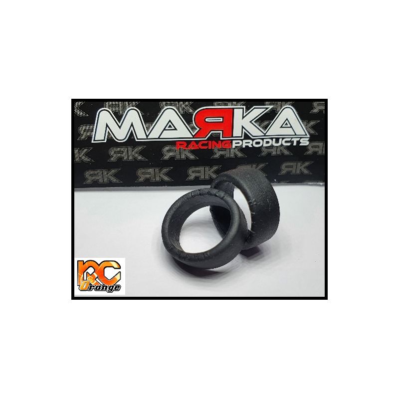 MARKA – V4F15 – Mini-Z 1/28 – Pneu slick avant gomme V4 15° pour RCP track (1 paire)