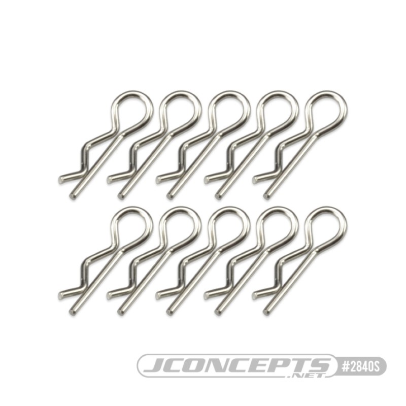 Clips de Carrosseries compacts/inclinés JConcepts, argent, 10 pièces