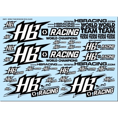 World Team HB Racing Decals Black