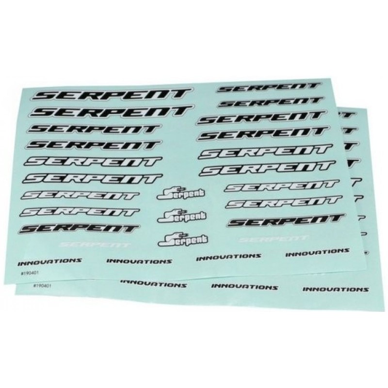 Serpent Decal sheet medium black-white (2) SER190401