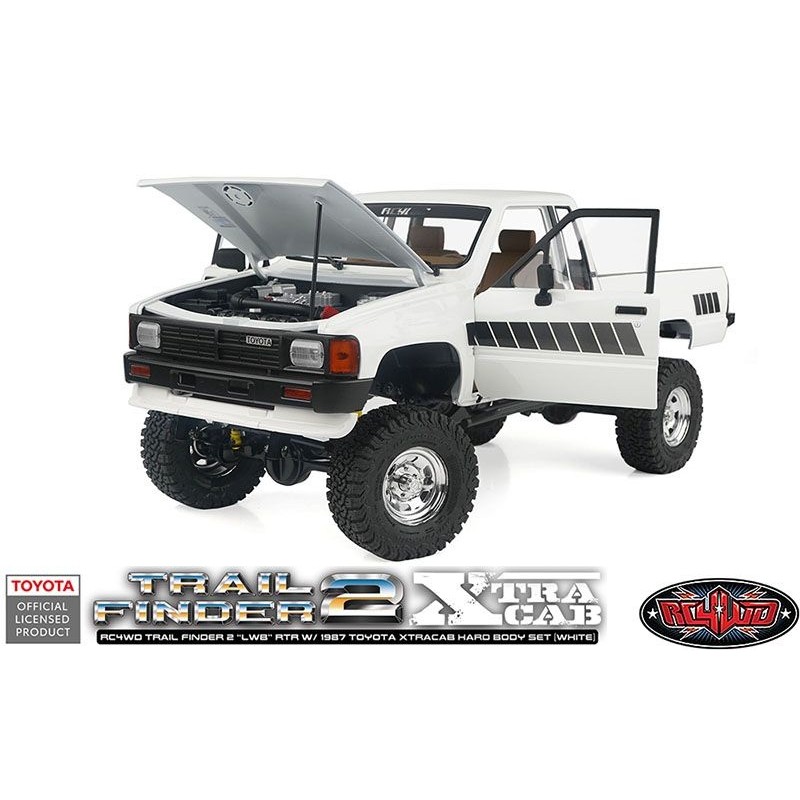 NOUVEAU TRAIL FINDER 2 LWB AVEC 1987 TOYOTA XTRACAB KAROSSERIE BLANC RC4WD