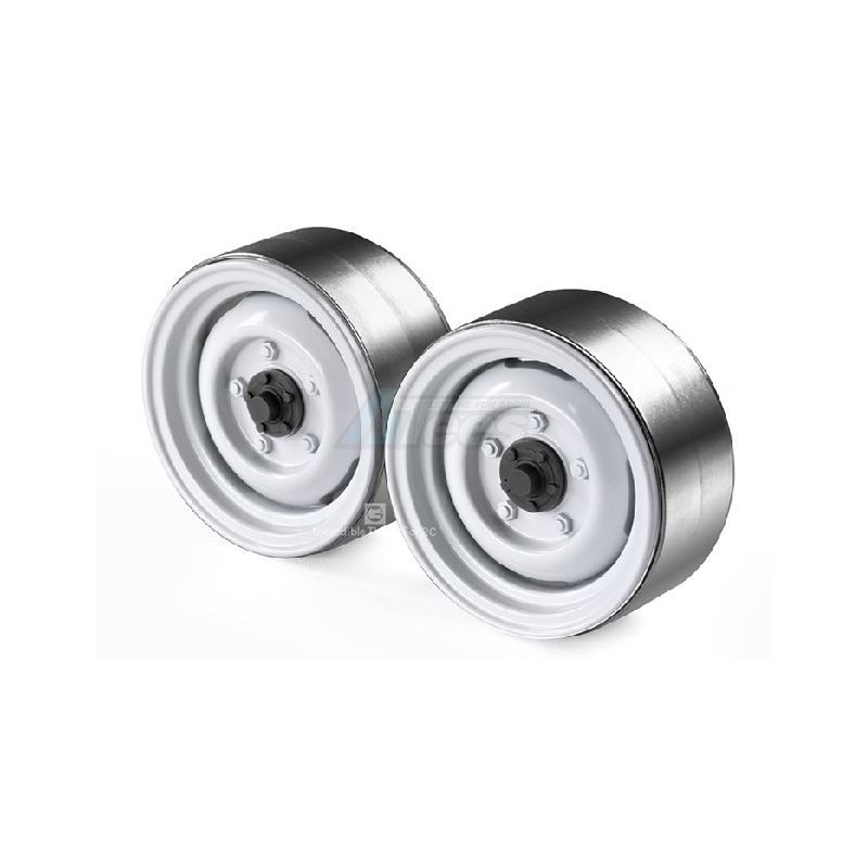 GRC 1.9 Metal Classic Beadlock Wheel Blanc