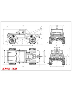 EMO X3 1/8 RTR kit ( METALIC RED )