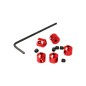 Bague d'arret aluminium 2mm rouge (5 pcs)