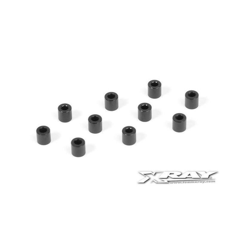 RONDELLES ALU NOIRES 3X6X6.0 MM (10) - XRAY