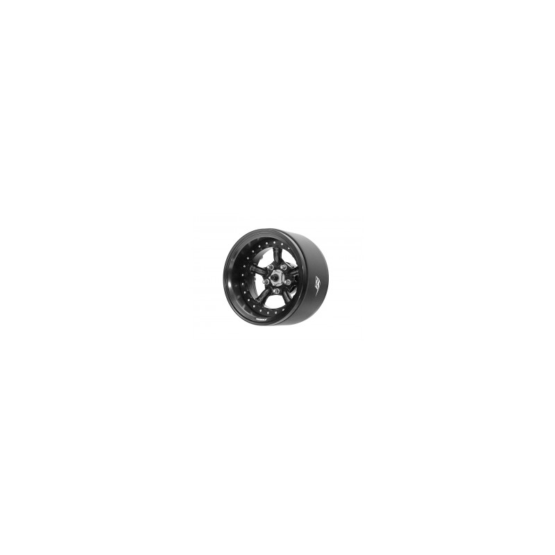 Boom Racing ProBuild™ 1.9" Spectre Adjustable Offset Aluminum Beadlock Wheels (2) Black/Black