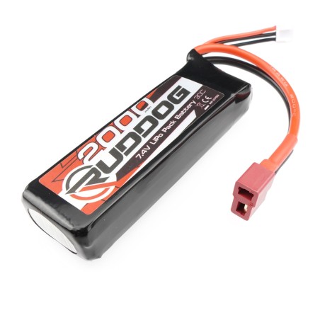 Batterie LiPo  2000 mAh 30C 7,4 V avec prise en T (88 x 28 x 16 mm | 1:14 RTR)