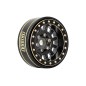 INJORA 1.0 Plus 42g/pcs 12-Spoke Brass Black Beadlock Wheel Rims for 1/24 1/18 RC Crawler (4) (W1101BK)