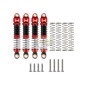 INJORA 53mm Aluminum Threaded Oil Filled Shocks Red for 1/18 TRX4M 4 PCS (4M-24)