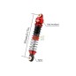 INJORA 53mm Aluminum Threaded Oil Filled Shocks Red for 1/18 TRX4M 4 PCS (4M-24)