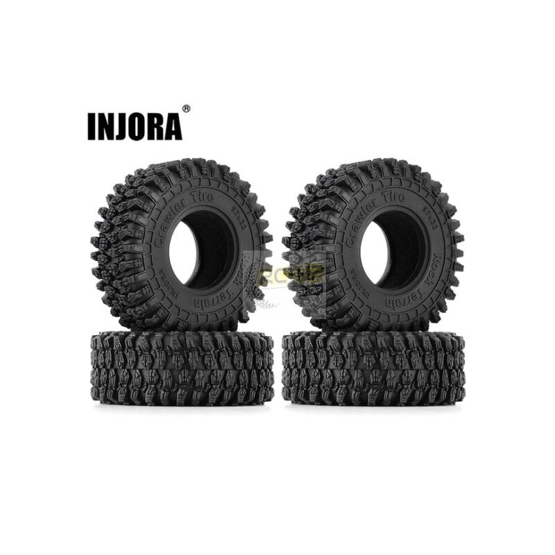 INJORA 1.0" 57*22mm S5 Rock Crawling Tires for 1/18 1/24 RC Crawlers (4) (T1016)