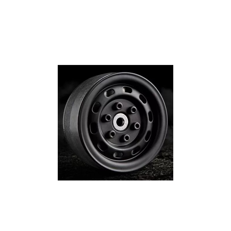 1.9 SR02 Beadlock Wheels matt black (2) GMADE - GM70174