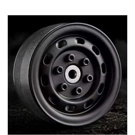 1.9 SR02 Beadlock Wheels matt black (2) GMADE - GM70174
