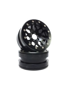 Beadlock Wheels PT-MESH black/black 2.2 (2) w/o wheel hub