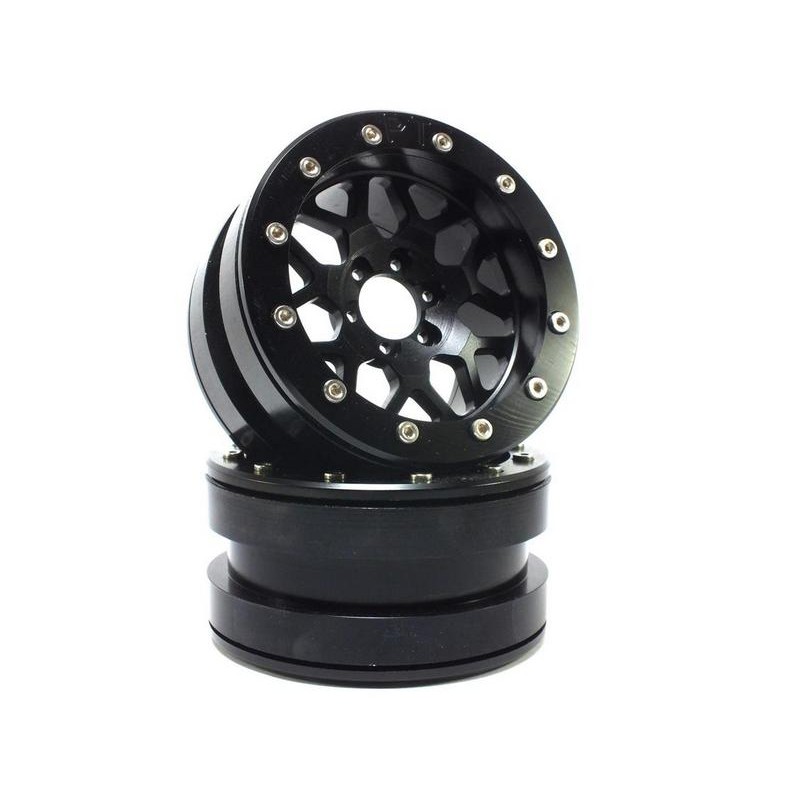 Beadlock Wheels PT-MESH black/black 2.2 (2) w/o wheel hub