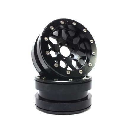 Beadlock Wheels PT-MESH black/black 2.2 (2) w/o wheel hub