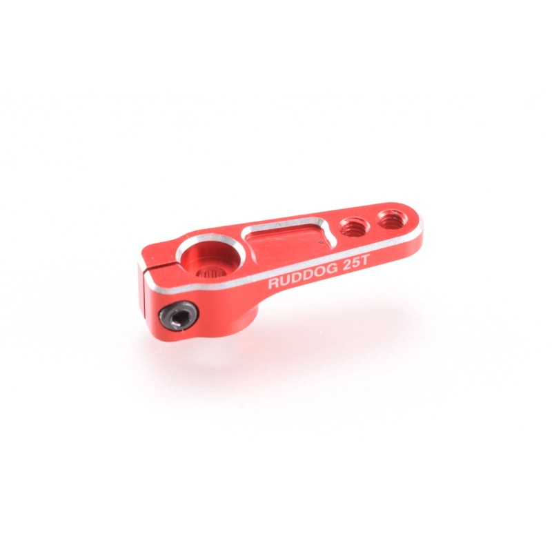 Palonnier de servo en aluminium RUDDOG 25T rouge