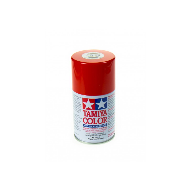 Tamiya Peinture Lexan Rouge Brillant PS-34   86034