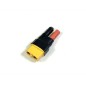 Adaptateur Connectiques 4mm (M) - XT60 (F) Version Compacte Absima - 3040059