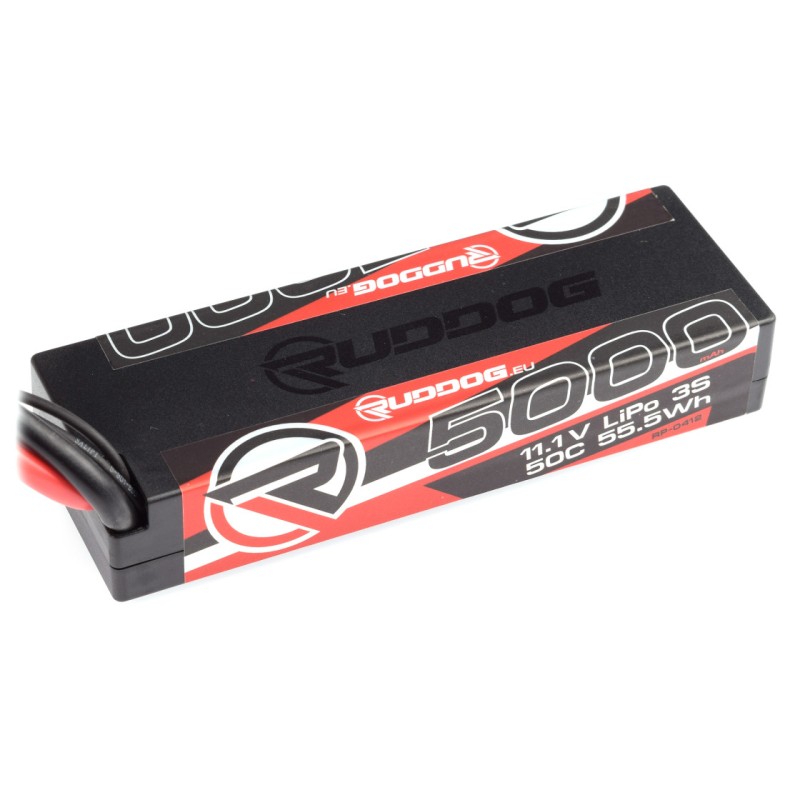 Batterie LiPo Stick RUDDOG 5000mAh 50C 11.1V avec prise XT60