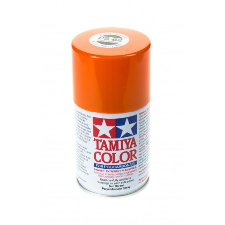 Tamiya Peinture Lexan Orange Pure PS-62    86062